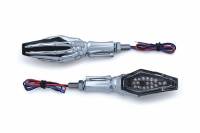 Kuryakyn - Kuryakyn Skeleton Hand Turn Signals - Chrome Stem and Black Head - 2528 - Image 1