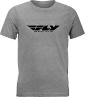 Fly Racing - Fly Racing Boy's Fly Corporate T-shirt - 352-0657YS - Gray Heather - Small - Image 1