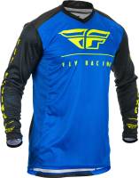 Fly Racing - Fly Racing Lite Hydrogen Jersey - 373-720M - Blue/Black/Hi-Vis - Medium - Image 1