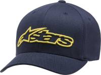 Alpinestars - Alpinestars Blaze Flexfit Hat - 1039-81005-7050-LG/X - Navy/Yellow - Lg-XL - Image 1
