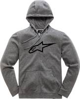 Alpinestars - Alpinestars Ageless II Fleece Zip-Front Hoody - 1038-53052-1026-2XL - Heather Gray/Black - 2XL - Image 1