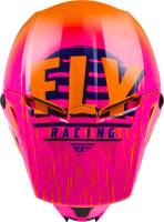 Fly Racing - Fly Racing Kinetic K120 Youth Helmet - 73-8624YL - Orange/Pink/Dark Blue - Large - Image 3