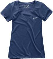 Alpinestars - Alpinestars Ageless V-Neck Womens Tee - 1W387300070L - Navy - Large - Image 1