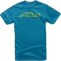 Alpinestars - Alpinestars Blaze Youth T-Shirt - 3038-72000-7955-L - Royal/Yellow - Large - Image 1