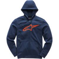 Alpinestars - Alpinestars Ageless II Fleece Zip-Front Hoody - 1038-53052-7030-2XL - Navy/Red - 2XL - Image 1