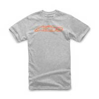 Alpinestars - Alpinestars Blaze T-Shirt - 1032-72032-1140-LG - Gray Heather/Orange - Large - Image 1