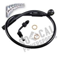 Magnum - Magnum Black Coated XR Stainless Upper Front Brakeline Kit with Black Fittings - 20in. Total Length - SBB1501-20 - Image 1