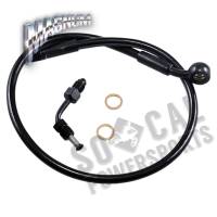 Magnum - Magnum Black Coated XR Stainless Upper Front Brakeline Kit with Black Fittings - 22in. Total Length - SBB1501-22 - Image 1