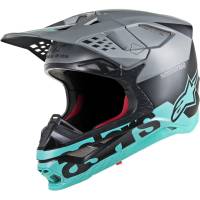 Alpinestars - Alpinestars Supertech M8 Radium Helmet - 8301519-1306-L - Black/Mid Gray/Teal - Large - Image 1