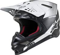 Alpinestars - Alpinestars Supertech M10 Dyno Helmet - 8301119-1301-S - Black Matte/Carbon/White - Small - Image 1