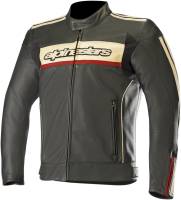 Alpinestars - Alpinestars Dyno V2 Leather Jacket - 3102518-1830-52 - Black/Stone/Red - 42 - Image 1