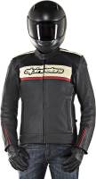Alpinestars - Alpinestars Dyno V2 Leather Jacket - 3102518-1830-52 - Black/Stone/Red - 42 - Image 3