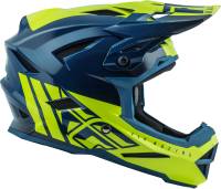 Fly Racing - Fly Racing Default Youth Helmet - 73-9173YL - Teal/Hi-Viz - Large - Image 4