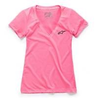 Alpinestars - Alpinestars V-Neck Womens T-Shirt - 1W38-73000-310A-S - Pink - Small - Image 1