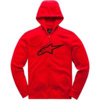 Alpinestars - Alpinestars Ageless II Fleece Zip-Front Hoody - 1038-53052-3010-2XL - Red/Black - 2XL - Image 1