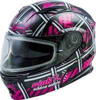 G-Max - G-Max MD-01S Pink Ribbon Riders Womens Helmet - G2012406 - Black/Pink - Large - Image 1