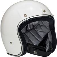 Biltwell Inc. - Biltwell Inc. Bonanza Solid Helmet - 1001-104-201 - Gloss White - X-Small - Image 1