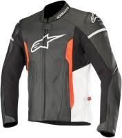 Alpinestars - Alpinestars Faster Leather Jacket - 3103618-1231-52 - Black/White/Red - 42 - Image 1