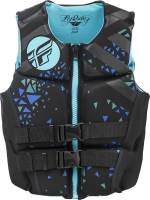 Fly Racing - Fly Racing Neoprene Womens Floatation Vest - 142424-500-810-18 - Black/Teal - X-Small - Image 1