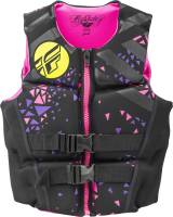 Fly Racing - Fly Racing Neoprene Womens Floatation Vest - 142424-105-810-18 - Black/Pink - X-Small - Image 1