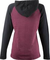 Fly Racing - Fly Racing Lightweight Womens Hoodie - 358-0127S - Burgundy/Black - Small - Image 2