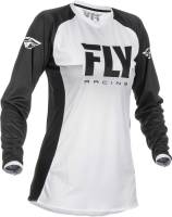 Fly Racing - Fly Racing Lite Girls Youth Jersey - 372-624YL - White/Black - Large - Image 1