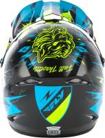 Fly Racing - Fly Racing Kinetic Shocked Youth Helmet - 73-3456-2 - Black/Teal - Medium - Image 4