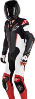 Alpinestars - Alpinestars Atem One-Piece Leather Suit V3 - 3156518-123-52 - Black/White/Red - 42 - Image 2