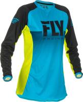 Fly Racing - Fly Racing Lite Girls Youth Jersey - 372-621YL - Blue/Hi-Vis - Large - Image 1