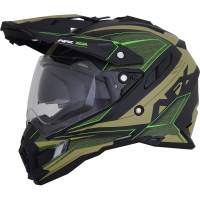 AFX - AFX FX-41DS Eiger Helmet - 0110-5370 - Matte Beige/Khaki/Neon Green - Small - Image 1