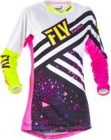 Fly Racing - Fly Racing Kinetic Womens Jersey - 371-6292X - Neon Pink/Hi-Vis - 2XL - Image 1