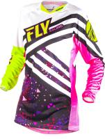 Fly Racing - Fly Racing Kinetic Womens Jersey - 371-6292X - Neon Pink/Hi-Vis - 2XL - Image 2