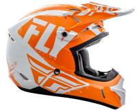 Fly Racing - Fly Racing Kinetic Burnish Helmet  - 73-3398-7-L - Orange/White/Gray - Large - Image 2