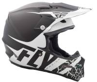 Fly Racing - Fly Racing F2 Carbon Fracture Helmet - 73-4171-2-S - Matte Black/White - Small - Image 2