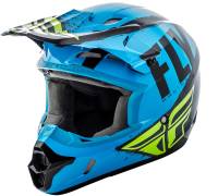 Fly Racing - Fly Racing Kinetic Burnish Helmet  - 73-3393-9-2X - Blue/Black/Hi-Vis - 2XL - Image 1