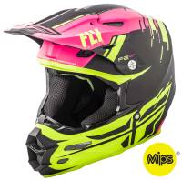 Fly Racing - Fly Racing F2 Carbon Forge MIPS Helmet - 73-4239-4-XS - Matte Neon Pink/Hi-Vis/Black - X-Small - Image 1