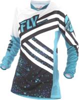 Fly Racing - Fly Racing Kinetic Womens Jersey - 371-621L - Blue/Black - Large - Image 2