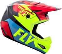 Fly Racing - Fly Racing Elite Guild Helmet - 73-8603-9-2X - Red/Blue/Hi-Vis - 2XL - Image 4