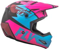 Fly Racing - Fly Racing Elite Guild Helmet  - 73-8609-9-2X - Matte Neon Pink/Blue/Black - 2XL - Image 4