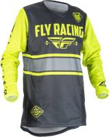 Fly Racing - Fly Racing Kinetic Era Youth Jersey - 371-429YS - Gray/Hi-Viz - Small - Image 1