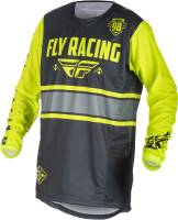 Fly Racing - Fly Racing Kinetic Era Youth Jersey - 371-429YS - Gray/Hi-Viz - Small - Image 2
