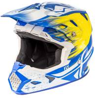 Fly Racing - Fly Racing Toxin Resin Helmet  - 73-8527-4-XS - White/Yellow/Blue - X-Small - Image 1