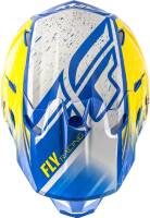 Fly Racing - Fly Racing Toxin Resin Helmet  - 73-8527-4-XS - White/Yellow/Blue - X-Small - Image 4
