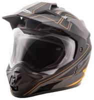 G-Max - G-Max GM11D Dual Sport Expedition Helmet - G5112693 TC-26 - Flat Black/Hi-Vis Orange - X-Small - Image 1