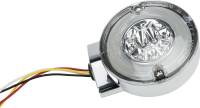 HardDrive - HardDrive Halo LED Turn/Stop Signal - Amber/Red LED with Chrome Housing and Clear Lens - 164502 - Image 1