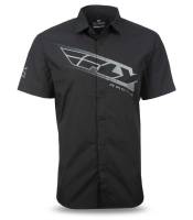 Fly Racing - Fly Racing Pit Button-Up Shirt - 352-6190L - Black/Gray - Large - Image 1