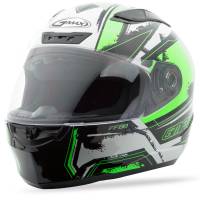 G-Max - G-Max FF88 X-Star Helmet - G1881673 TC-23 - White/Hi-Vis Green - X-Small - Image 1