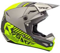 Fly Racing - Fly Racing Kinetic Elite Onset Helmet - 73-8505XS - Matte Black/Gray/Hi-Vis - X-Small - Image 2