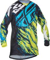 Fly Racing - Fly Racing Kinetic Relapse Jersey - 370-425M - Lime/Blue - Medium - Image 1