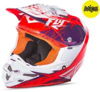 Fly Racing - Fly Racing F2 Carbon MIPS Retrospec Helmet - 73-4226X - Purple/Neon Orange - X-Large - Image 1